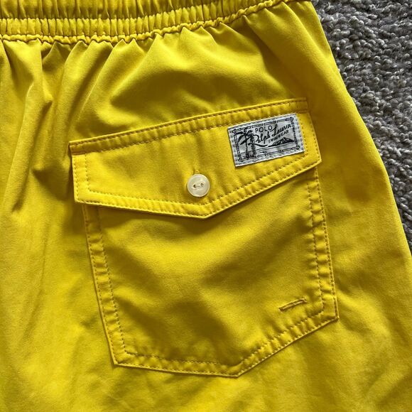 Polo Ralph Lauren Traveler Classic Swim Trunks Shorts Yellow Mens Size Medium - Picture 5 of 10